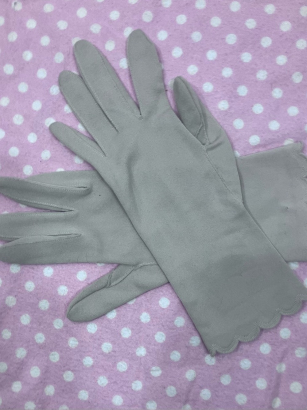 Vintage Taupe Gloves Sz. 7
